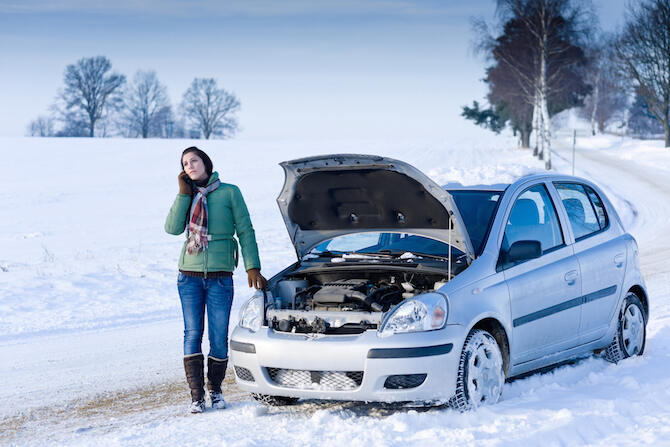 Wommon Cold Weather Problems for Cars